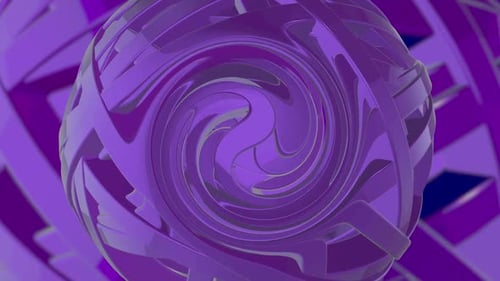 Abstract Purple Sphere Liquid Warp Loop Background Animation