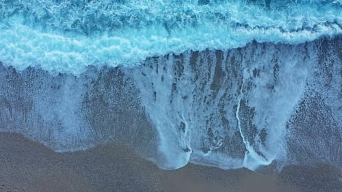 Top View of Tranquil Sea Waves