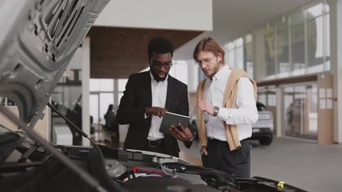 Servicio de consultoría profesional que muestra la elección de comprar un automóvil