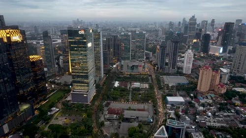 Aerial view of Asia Business concept for real estate - panoramic modern cityscape