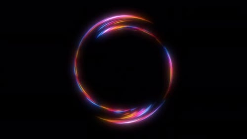 Circle energy effect. Abstract Swirl ring and energy. Circle Neon energy ring. Space energy.