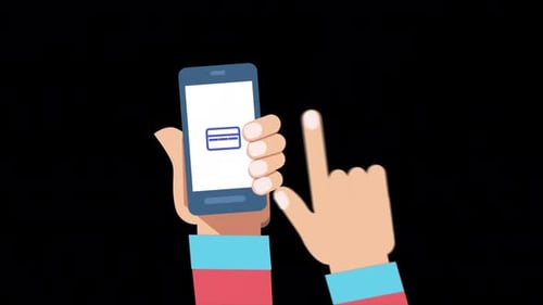 Mobile Application Payment Completed Alpha Channel 4K