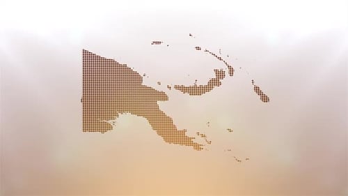 Animated Pixel World Map Reveal with Light Rays