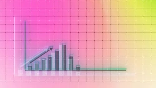 Positive Business Report Chart Gradient Animated