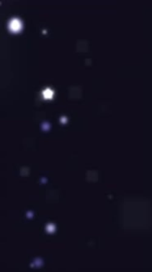 Abstract Glowing Stars and Squares Vertical Background Animation