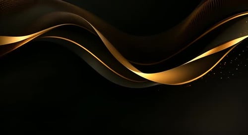 Abstract Golden Fluid Waves Elegant Motion Background