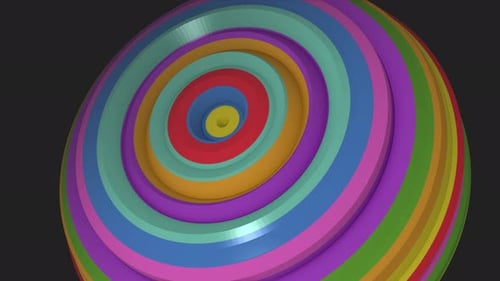 Looped Abstract Colorful V2 Sphere 4K