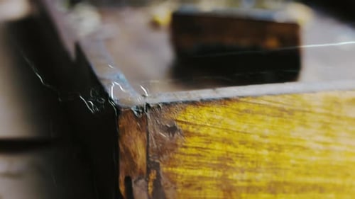 Decadent Slice of Chocolate Cake on Wood Board