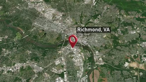 Richmond City Zoom (VA, United States) from Space to Earth
