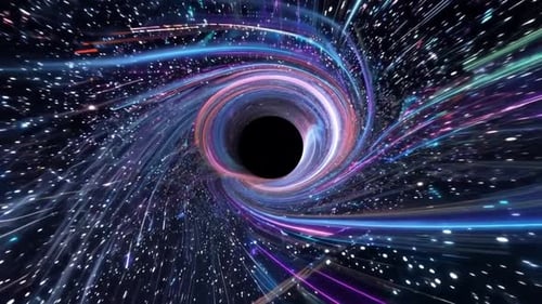 Futuristic Hyperspace Light Speed Tunnel Wormhole Background