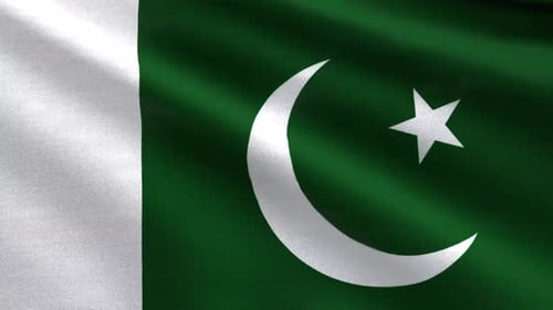 Realistic Waving Flag of Pakistan Loop Background