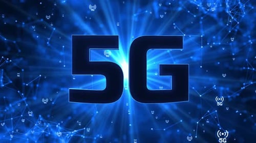 Futuristic 5G Network Technology Visualisation