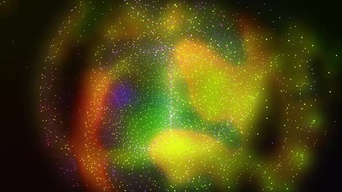Animated Abstract Glowing Particle Fluid Background