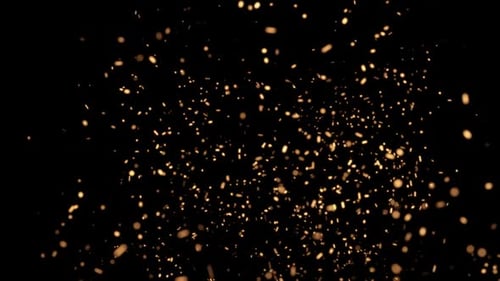 Golden Shimmering Particle Effect Overlay for Projects