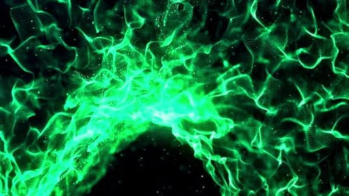 Green plasma bursts in darkness