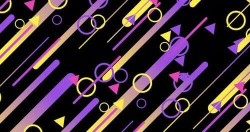 Geometric Shape Abstract Loop Animation Infinity Motion Graphic Shapes Loop Animation on Black