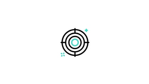 Animated Flat Design Target Icon