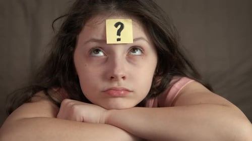 Question Sign on Forehead
