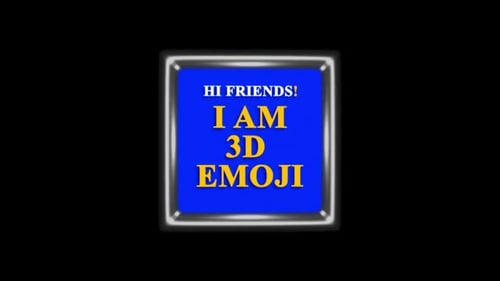 New Cute 3d Emoji With Text Background Loop Animation V6
