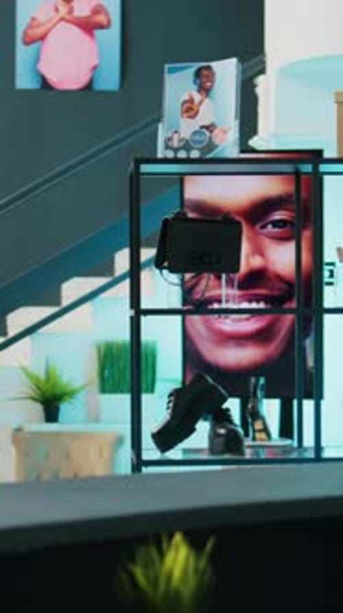 Vertical Video Empty Fashion Store Selling Modern Clothing and Accessories