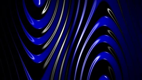 Abstract Blue Liquid Waves Background Loop