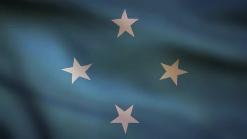 Federated States of Micronesia Flag Waving Animation