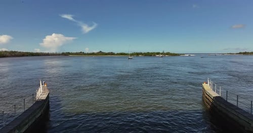 Pont-chaussée de Bonita Beach et golfe du Mexique