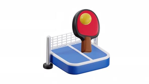 3d Icon Animation Table Tennis