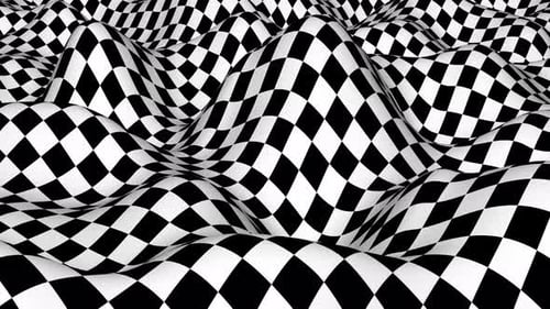 Black and White Checkers Curved Surface Chess Able to Loop Endless
