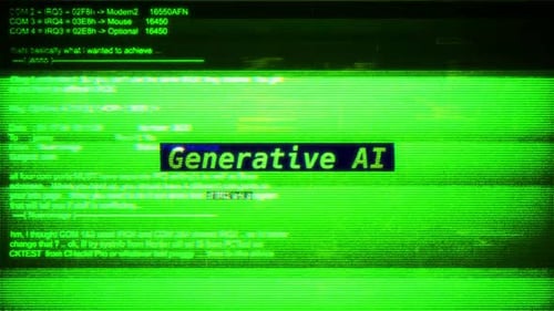 Generative Ai On Digital Screen Message On Computer Screens