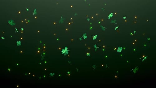 Loop An Enchanting Magical Green Clover Celebration Background Perfect for Festive Occasions