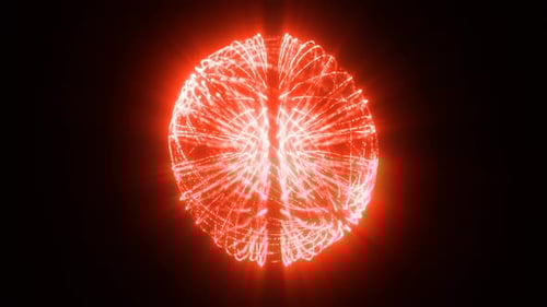 Abstract Glowing Energy Sphere Particle Loop