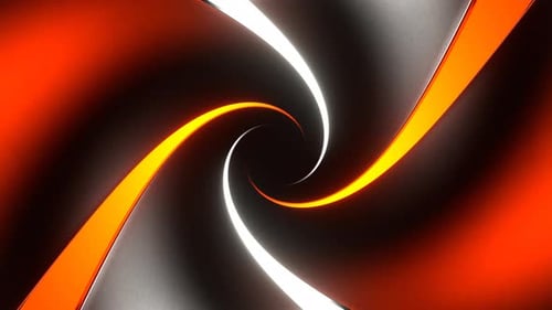 Orange And White Reverse Spiral Neon Tunnel Background Vj Loop In 4K
