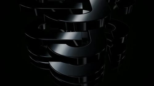 Sleek Abstract 3D Geometric Shapes Rotating Background