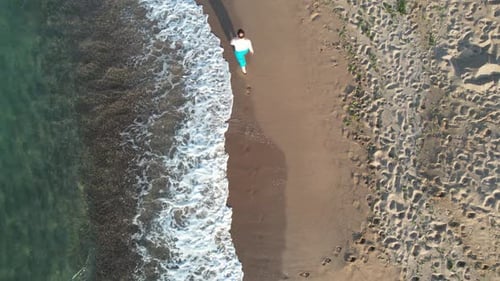 Playa para caminar desde el aire