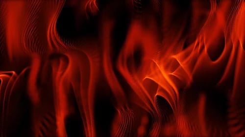 Geometric red color background technology background dynamic wave pattern dark digital particles bac
