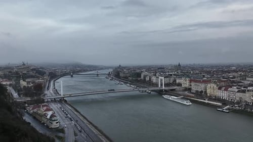 Aerial view of the city of Budapest, Hungary