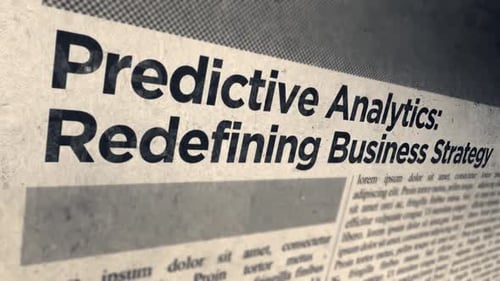 Retro Newspaper Headline Reveal: Predictive Analytics Strategy