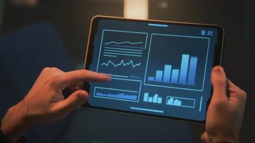 Anleger-Dashboard mit dynamischen Diagrammen, leerer Bildschirm, der Anlagetrends und Analysen hervorhebt