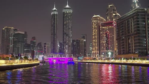 Dubai city at night