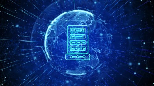 Computer Server Digital Global Technology World Network Connections Background