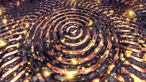 Golden Shimmering Abstract Water Ripples Background