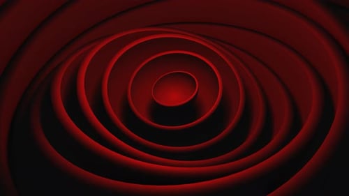 Red Rotating Semicircles Loop Background