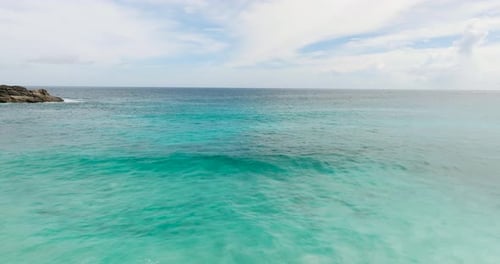 Pristine Turquoise Ocean Waters Near a Tropical Beach Seychelles Mahe