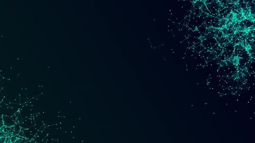 Conexión digital abstracta que mueve puntos y líneas. Antecedentes tecnológicos. Estructura de conexión de red