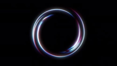 Circle energy effect. Abstract Swirl ring and energy. Circle Neon energy ring. Space energy hole.