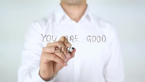 Eres lo suficientemente bueno, tío, escribiendo sobre cristal