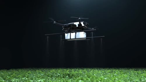Drone Spraying in Agricultural Field