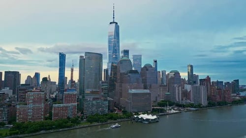 NYC Aerial View New York City Skyline Park and Cityscape of Manhattan in USA New York City NYC