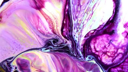 Abstract Liquid Colors Swirling in Vivid Motion